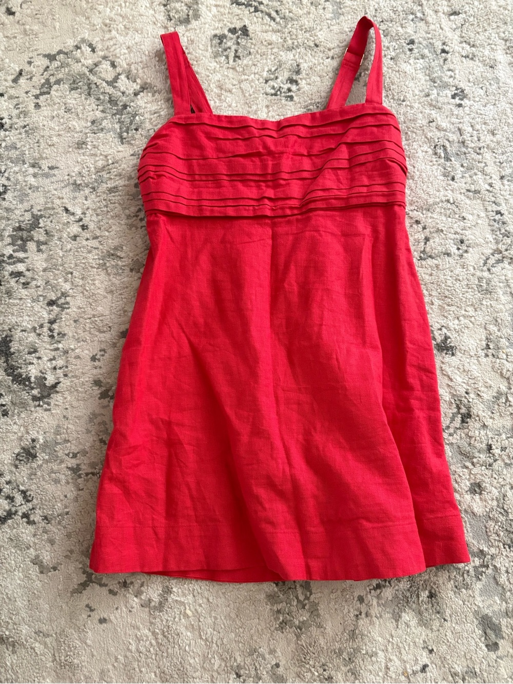 Abercrombie & Fitch Red Sleeveless Smocked Bust Top